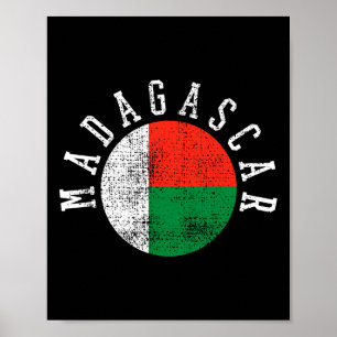 Affiche Drapeau malgache de Madagascar