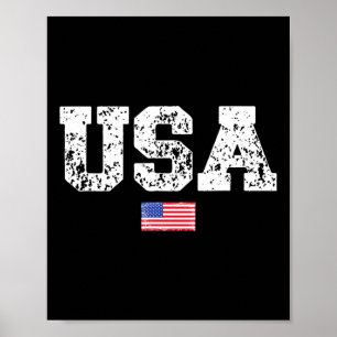 Affiche Drapeau Mens Usa 4 juillet Amérique Jour De L'Indé