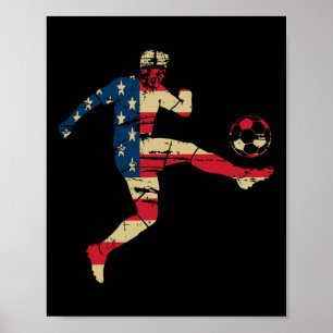 Affiche Drapeau Mex Can Usa Football Soccer Amérique du No