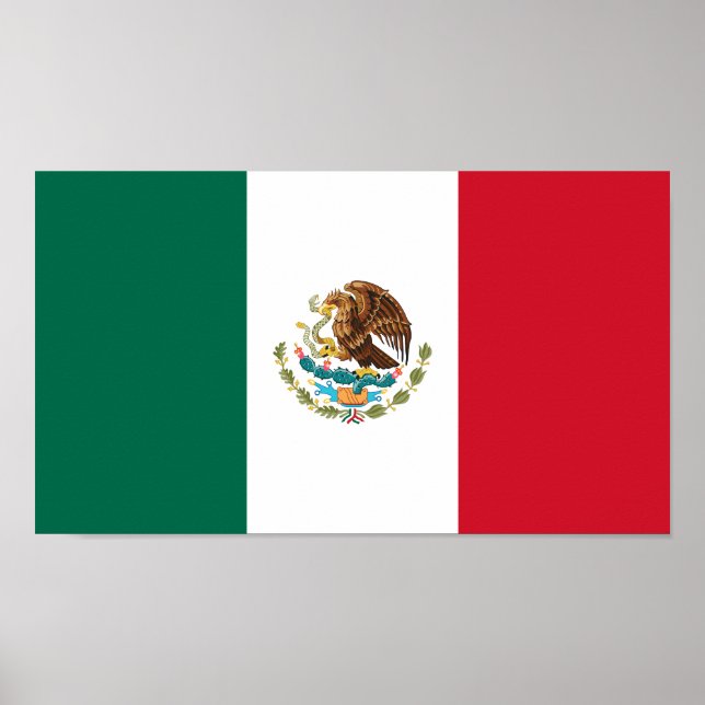 Affiche Drapeau mexicain (Devant)