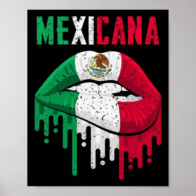 Affiche Drapeau mexicain Chemise fille femmes enfant bébé  (Devant)