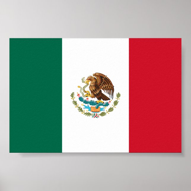 Affiche Drapeau Mexicain - Drapeau du Mexique (Devant)