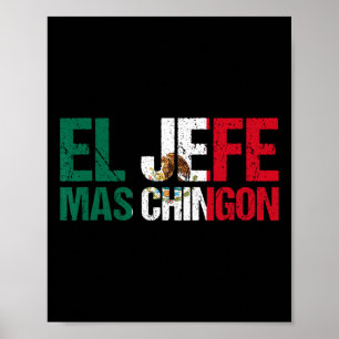 Affiche Drapeau Mexicain Fierté Cinco De Mayo El Jefe Mas
