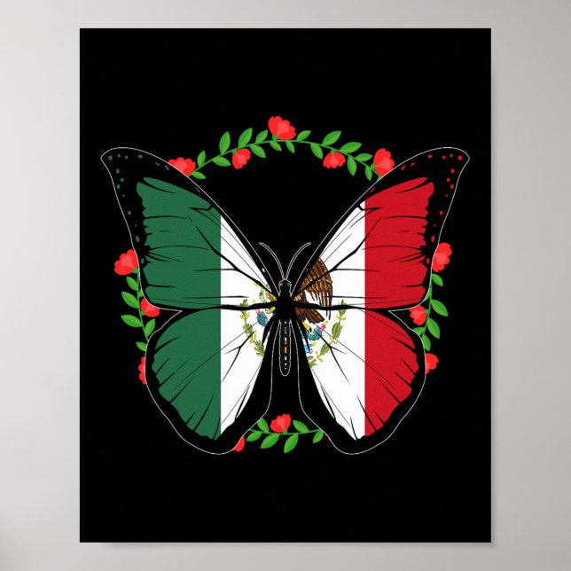 Affiche Drapeau Mexique Fête de l'Indépendance Mexicaine H (Devant)