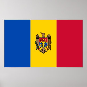 Affiche Drapeau moldave