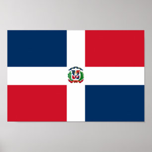 Affiche Drapeau mondial de la République Dominicaine