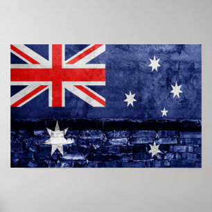 Affiche Drapeau mural australien