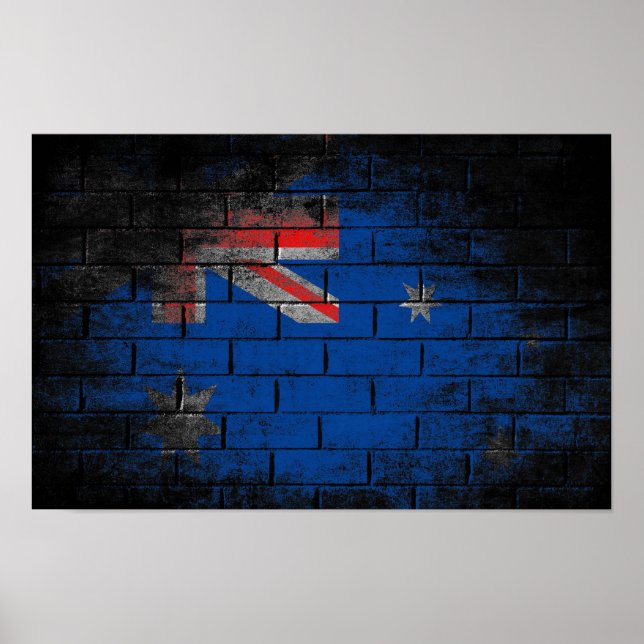 Affiche Drapeau mural australien (Devant)