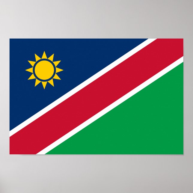 Affiche Drapeau Namibie (Devant)