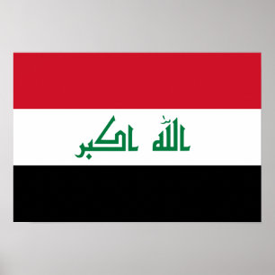 Affiche Drapeau national actuel de l'Irak