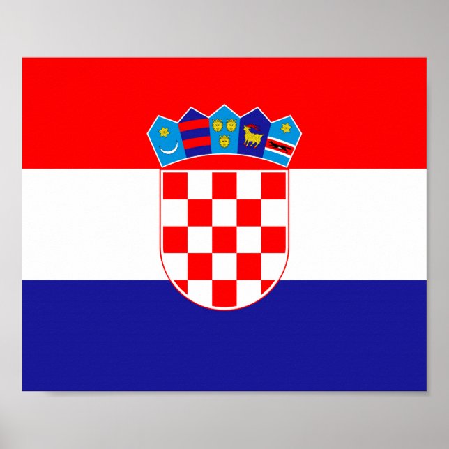 Affiche Drapeau national de Croatie Zastava Hrvatske (Devant)