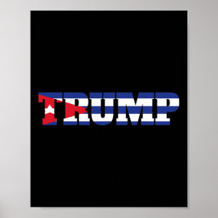 Affiche Drapeau national de soutien à Cun Trump La Havane