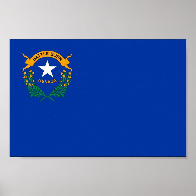 Affiche Drapeau national du Nevada (Devant)