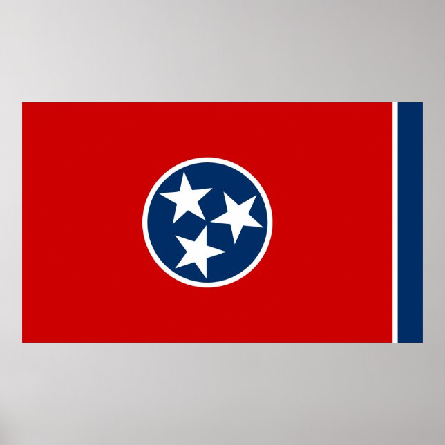 Affiche Drapeau national du Tennessee (Devant)