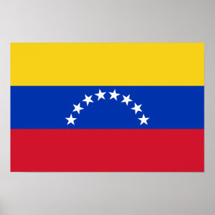 Affiche drapeau national du Venezuela