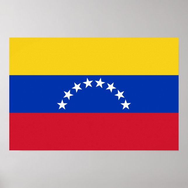 Affiche drapeau national du Venezuela (Devant)