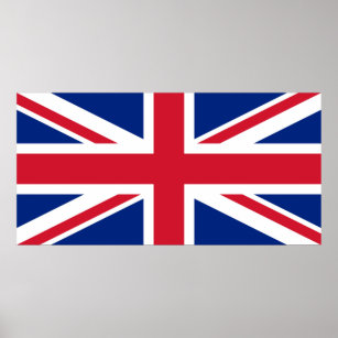Affiche Drapeau national Union Jack Royaume-Uni Angleterre