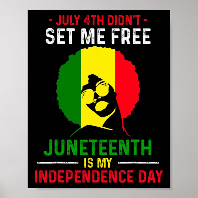 Affiche Drapeau Noir Africain-Américain Libre (Devant)