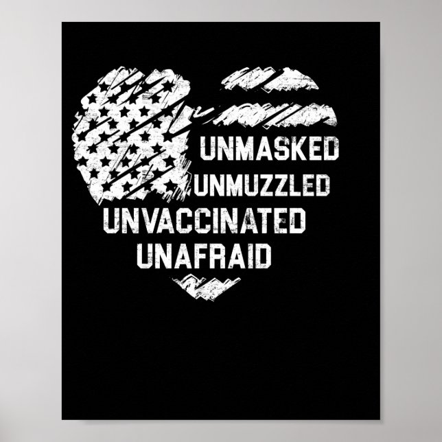 Affiche Drapeau non masqué non muselé non vacciné non effr (Devant)