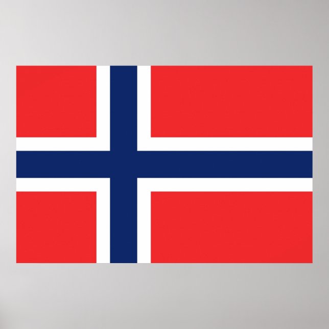 Affiche Drapeau Norvège (Devant)
