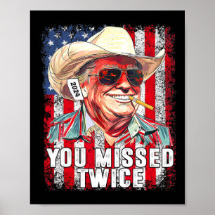 Affiche Drapeau occidental Trump 2025 Cow-boy Vous nous av
