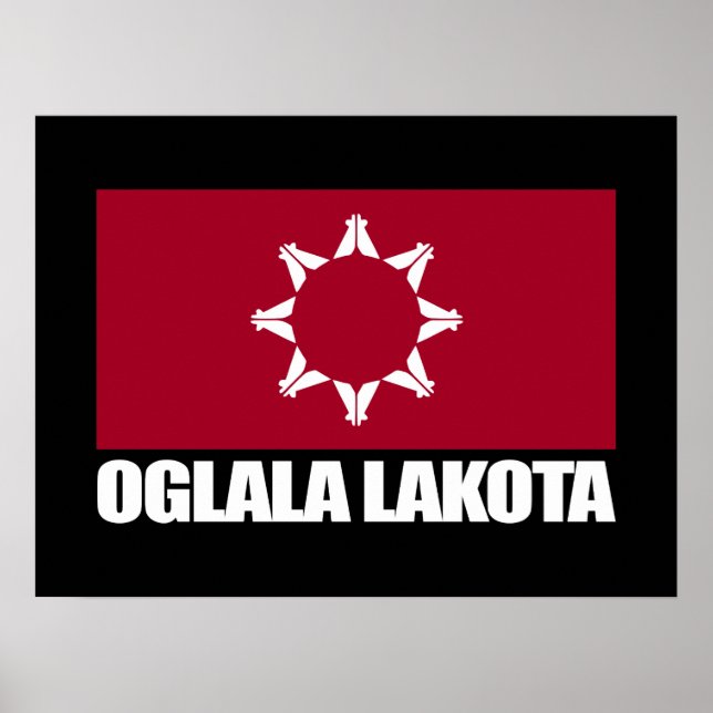 Affiche Drapeau Oglala Lakota (Devant)