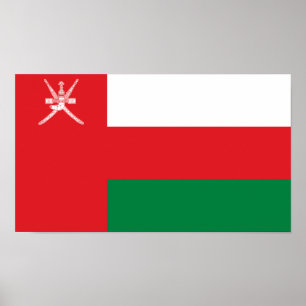 Affiche Drapeau Oman