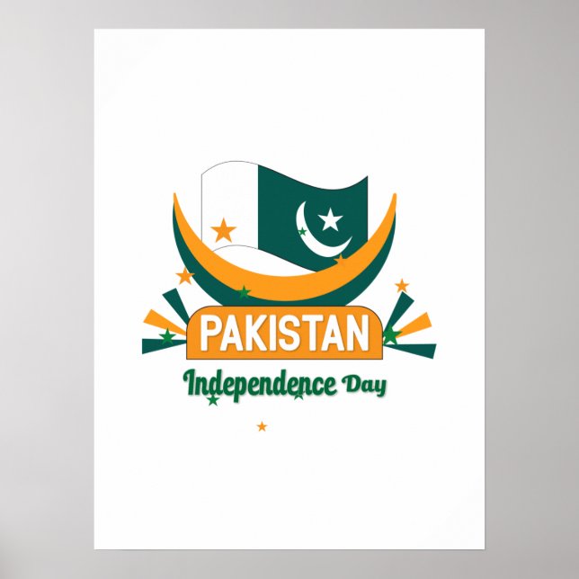 Affiche Drapeau pakistanais (Devant)