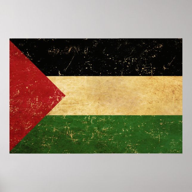 Affiche Drapeau palestinien Vintage (Devant)