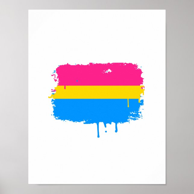 AFFICHE DRAPEAU PANSEXUEL (Devant)