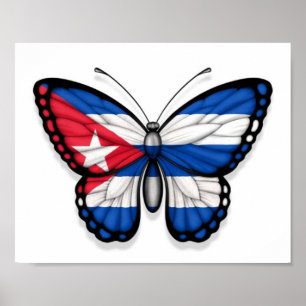 Affiche Drapeau papillon cubain