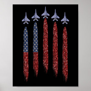 Affiche Drapeau patriotique américain 4 juillet Fête de l'