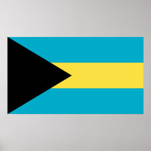 Affiche Drapeau patriotique bahaméen