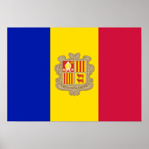 Affiche Drapeau patriotique d'Andorre