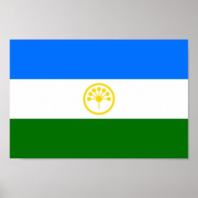 Affiche Drapeau patriotique de Bachkortostan (Devant)