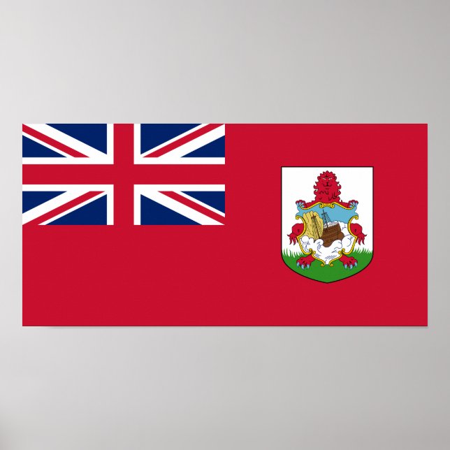 Affiche Drapeau patriotique des Bermudes (Devant)