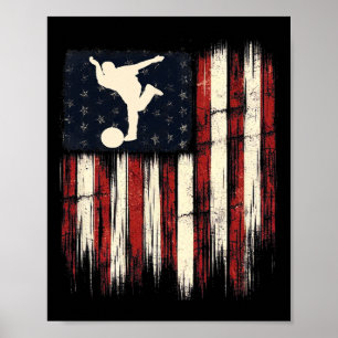 Affiche Drapeau Patriotique Distressed Cadeau Pour Hommes 