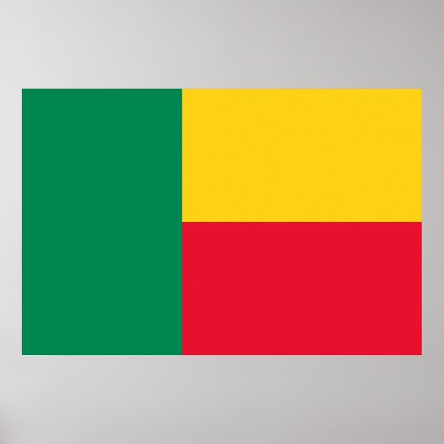 Affiche Drapeau patriotique du Bénin (Devant)