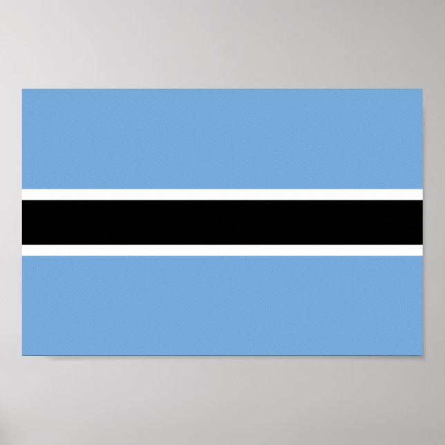 Affiche Drapeau patriotique du Botswana (Devant)