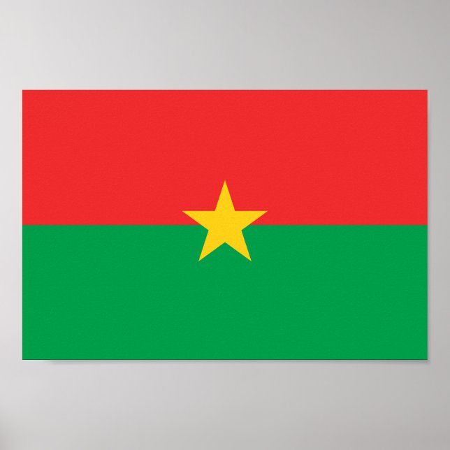 Affiche Drapeau patriotique du Burkina Faso (Devant)