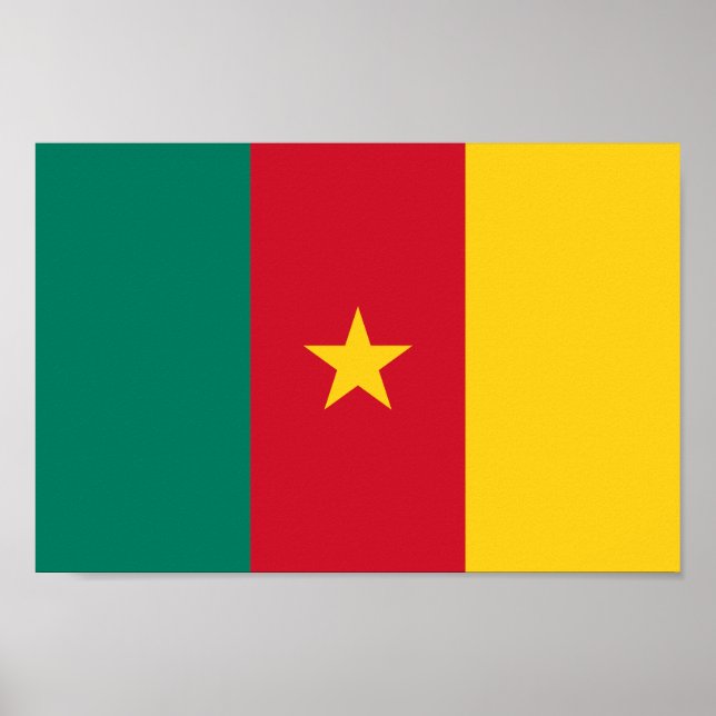 Affiche Drapeau patriotique du Cameroun (Devant)