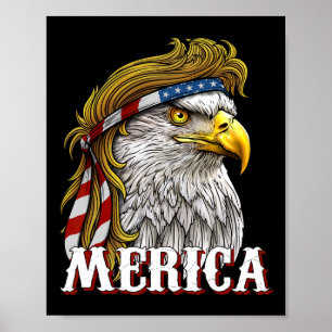 Affiche - Drapeau Patriotique Usa Aigle De Liberté - 4 Jui