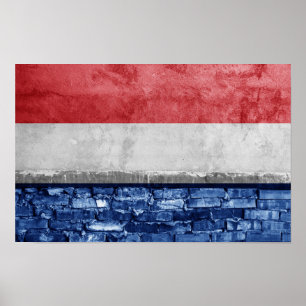 Affiche Drapeau Pays-Bas