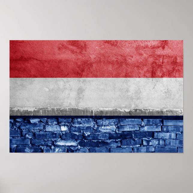 Affiche Drapeau Pays-Bas (Devant)