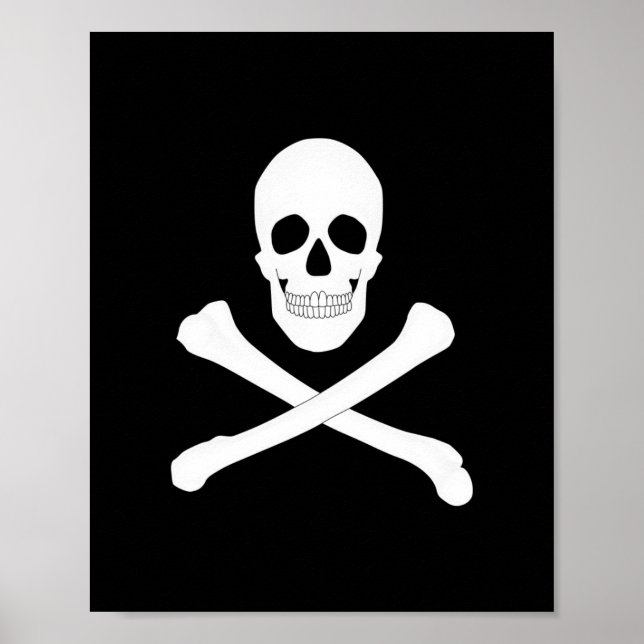 Affiche Drapeau Pirate (Jolly roger) (Devant)