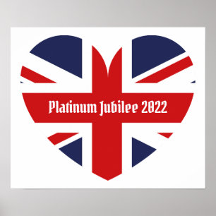 Affiche Drapeau Platinum Jubilee 2022/Angleterre