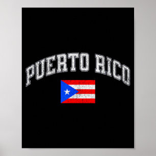 Affiche Drapeau portoricain du patrimoine hispanique de Po
