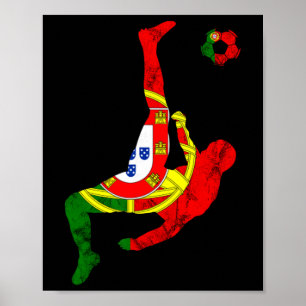 Affiche Drapeau portugais portugais Football portugais Foo