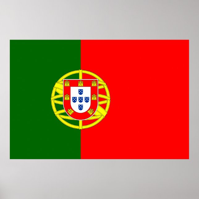 Affiche Drapeau Portugal Imprimer, Papier d'affiche de val (Devant)