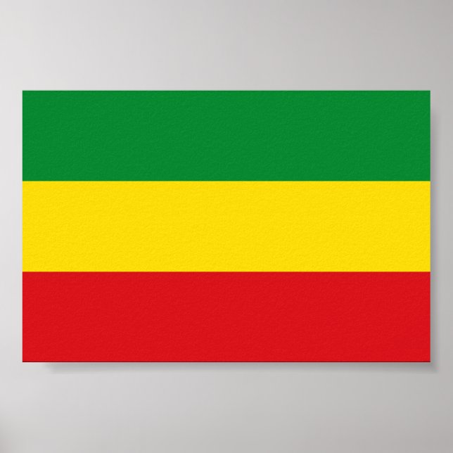 Affiche Drapeau rastafari éthiopien Rasta (Devant)